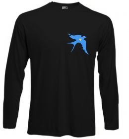 Лонгслів Ластівка блакитна парні ВИШИВКА