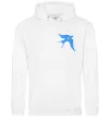 Чоловіча толстовка (худі) Ластівка блакитна парні ВИШИВКА Білий фото