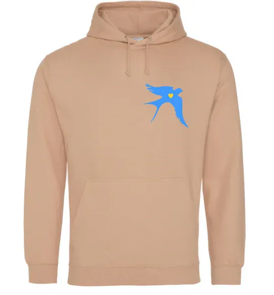 Чоловіча толстовка (худі) Ластівка блакитна парні ВИШИВКА Пісочний фото