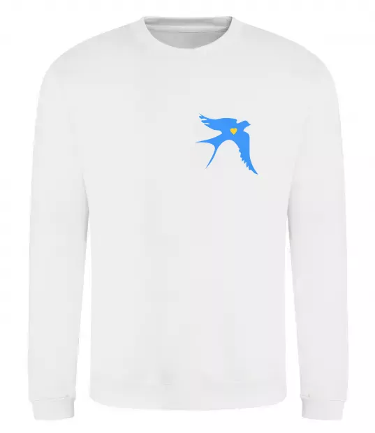 Світшот Ластівка блакитна парні ВИШИВКА Білий фото