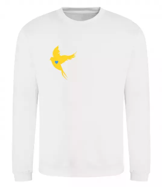 Свитшот Ластівка жовта парні ВИШИВКА Белый фото