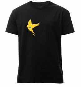 Мужская премиум футболка Ластівка жовта парні ВИШИВКА