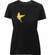 Женская премиум футболка Ластівка жовта парні ВИШИВКА Черный фото