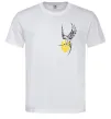 Мужская футболка Ластівка Герб ВИШИВКА Белый фото