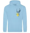 Мужская толстовка (худи) Ластівка Герб ВИШИВКА Голубой фото