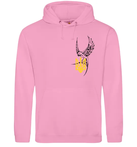 Жіноча толстовка (худі) Ластівка Герб ВИШИВКА Рожевий фото