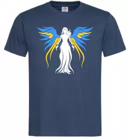 Мужская футболка Україна Янгол Темно-синий фото