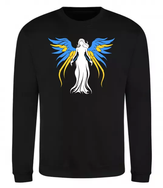 Світшот Україна Янгол Чорний фото