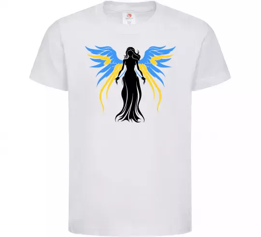 Детская футболка Україна Янгол Белый фото