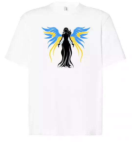 Футболка Оверсайз Україна Янгол Белый фото