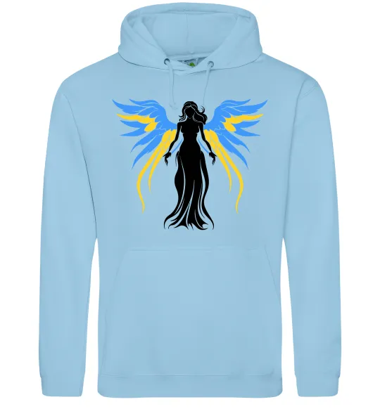 Чоловіча толстовка (худі) Україна Янгол Блакитний фото