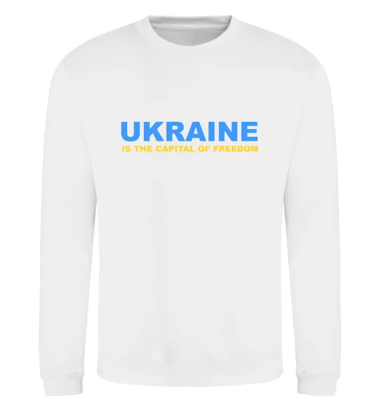 Свитшот Ukraine capital of freedom Белый фото