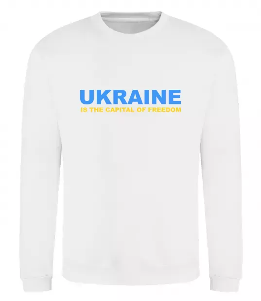Свитшот Ukraine capital of freedom Белый фото