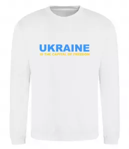 Свитшот Ukraine capital of freedom Белый фото