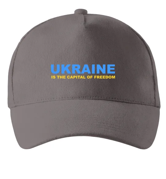 Кепка Ukraine capital of freedom Сірий фото