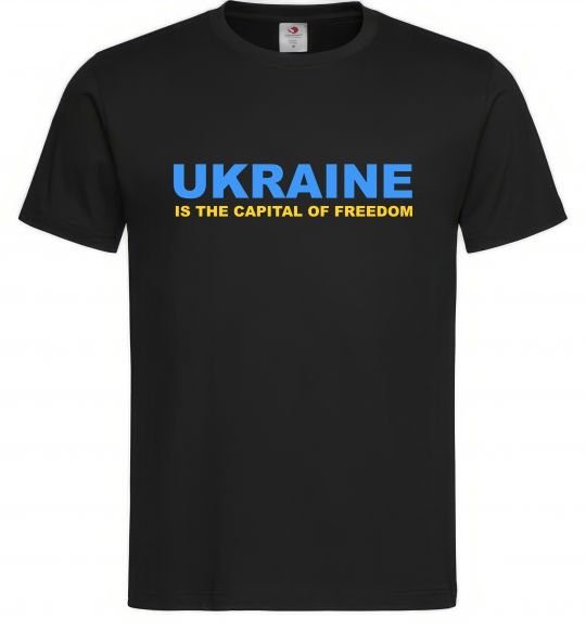 Чоловіча футболка Ukraine capital of freedom Чорний фото