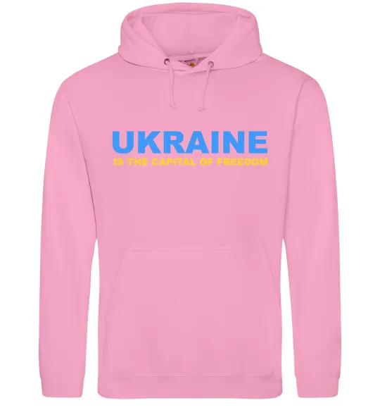Женская толстовка (худи) Ukraine capital of freedom Розовый фото
