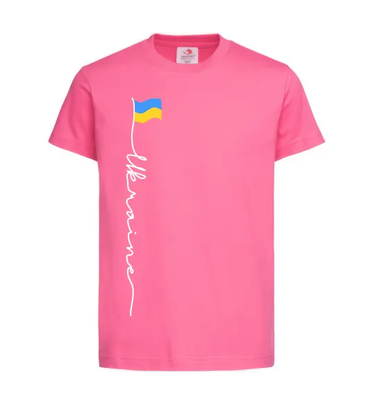 Детская футболка Ukraine Flag Ярко-розовый фото