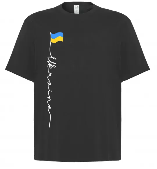 Футболка Оверсайз Ukraine Flag Чорний фото