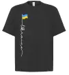 Футболка Оверсайз Ukraine Flag Чорний фото