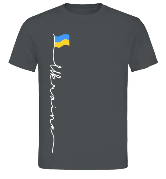Чоловіча футболка Ukraine Flag Графіт фото