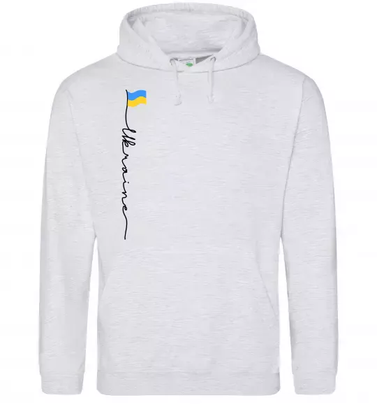 Женская толстовка (худи) Ukraine Flag Серый меланж фото