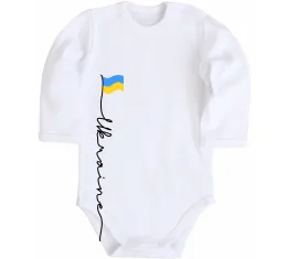 Дитячий бодік Україна карта Білий фото