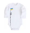 Детский боди Ukraine Flag Белый фото