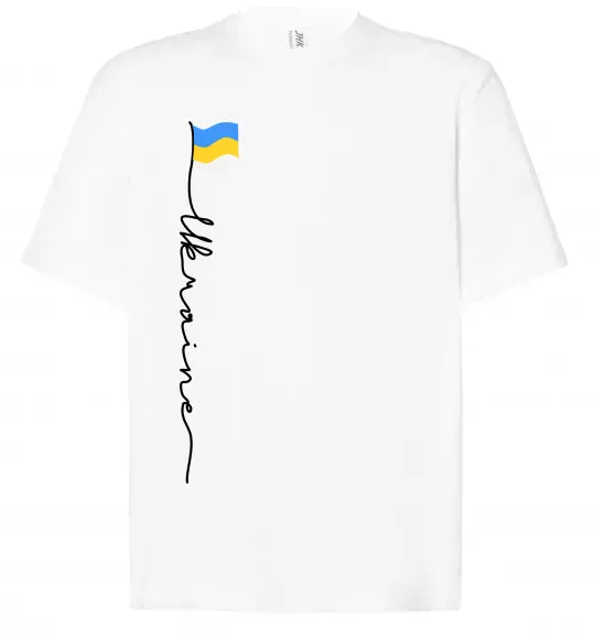 Футболка Оверсайз Ukraine Flag Білий фото