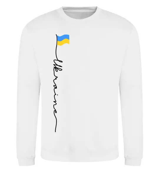 Світшот Ukraine Flag Білий фото