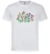 Чоловіча футболка Квіти ВИШИВКА Білий фото