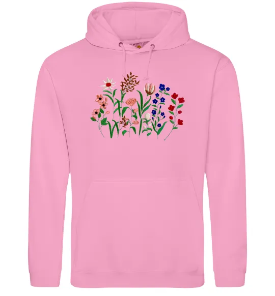 Женская толстовка (худи) Квіти ВИШИВКА Розовый фото