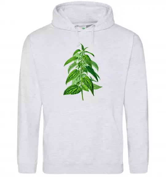 Чоловіча толстовка (худі) Кропива Сірий меланж фото