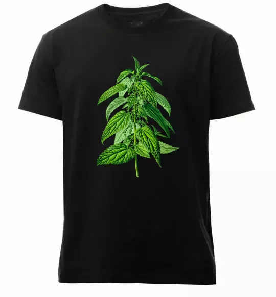 Мужская премиум футболка Кропива Черный фото