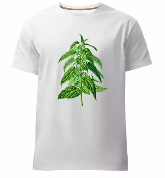 Мужская премиум футболка Кропива Белый фото