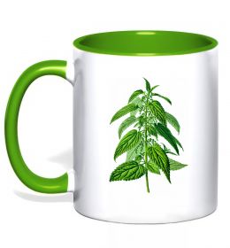 Чашка з кольоровою ручкою Кропива