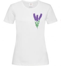 Женская футболка Лаванда ВИШИВКА