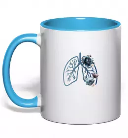 Чашка з кольоровою ручкою