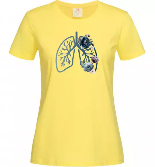 Жіноча футболка Легені квіти Лимонний фото