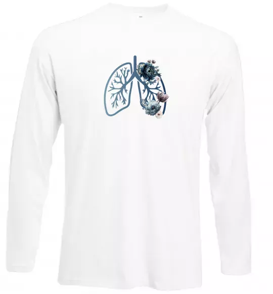 Лонгслів Легені квіти Білий фото