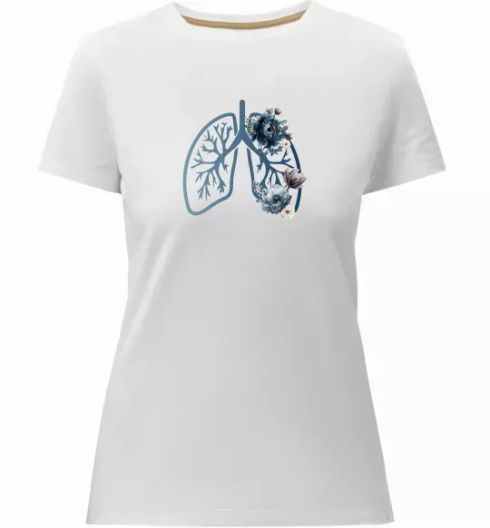 Жіноча преміум футболка Легені квіти Білий фото