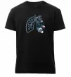 Чоловіча преміум футболка Легені квіти Чорний фото