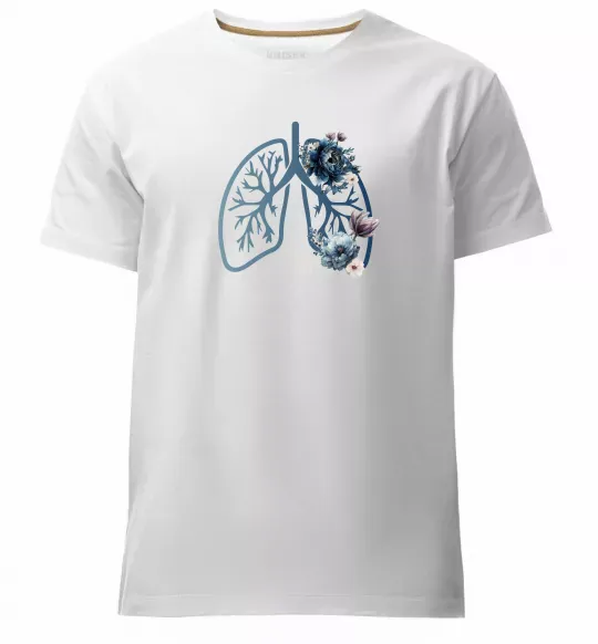 Чоловіча преміум футболка Легені квіти Білий фото