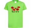 Детская футболка Маки Лаймовый фото
