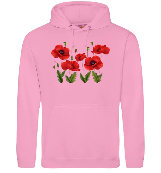 Мужская толстовка (худи) Маки Розовый фото