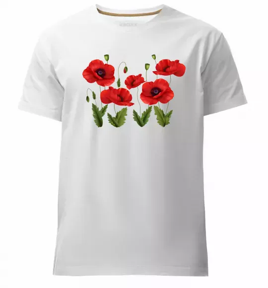 Мужская премиум футболка Маки Белый фото