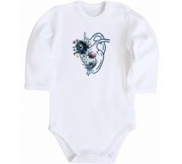 Дитячий бодік Серце квіти