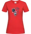 Женская футболка Серце квіти Красный фото