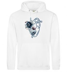 Мужская толстовка (худи) Серце квіти