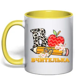 Чашка с цветной ручкой